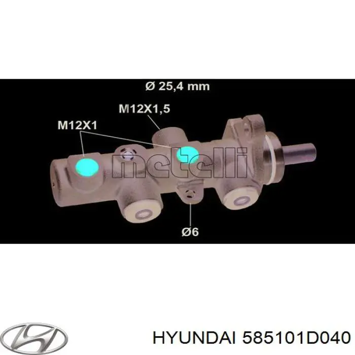 Цилиндр главный тормоза (гидротормозов) Hyundai/Kia 585101D040 цена, от 126.69 USD