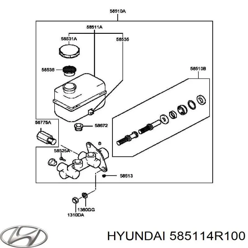 Бачок ГТЦ Hyundai/Kia 585114R100 цена, от 12.67 USD