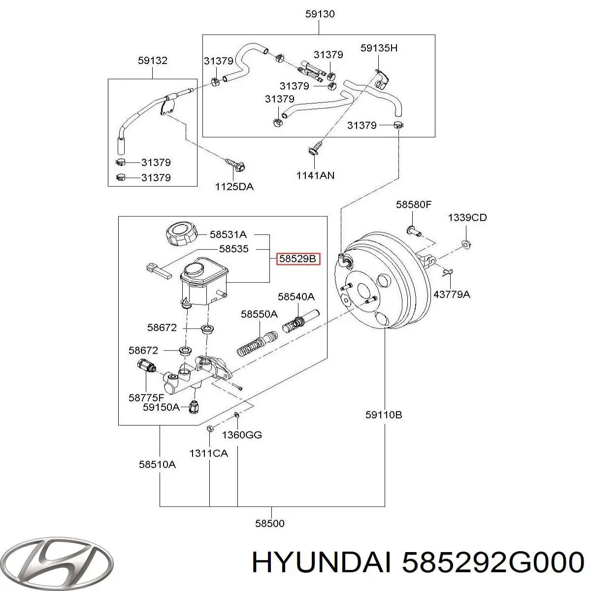 Бачок ГТЦ Hyundai/Kia 585292G000 цена, от 31.67 USD