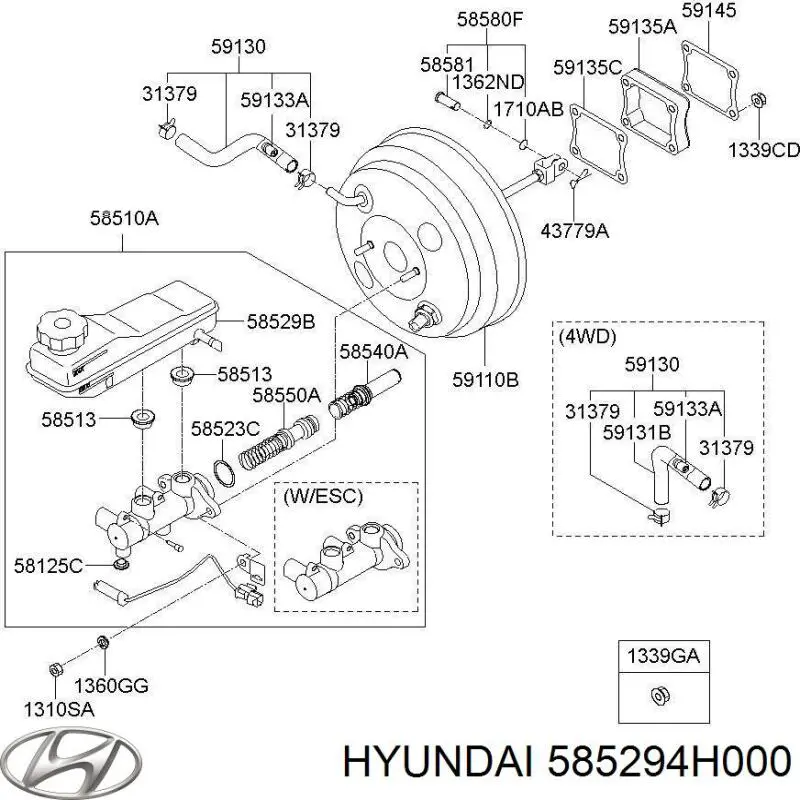  585294H000 Hyundai/Kia