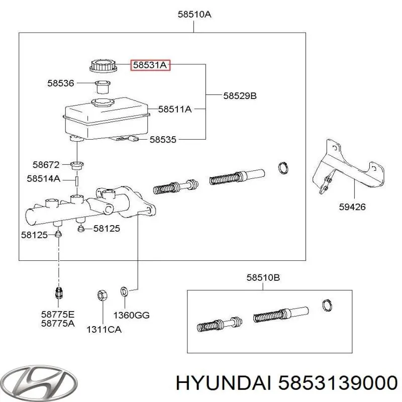  5853139000 Hyundai/Kia