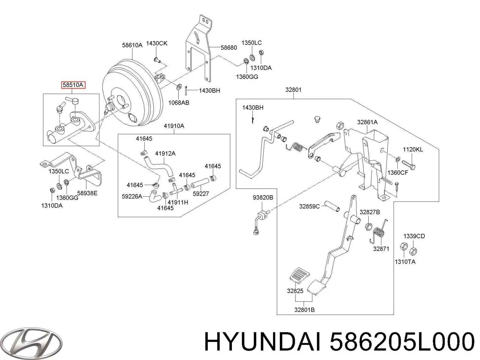Цилиндр главный тормоза (гидротормозов) Hyundai/Kia 586205L000 цена, от 178.49 USD