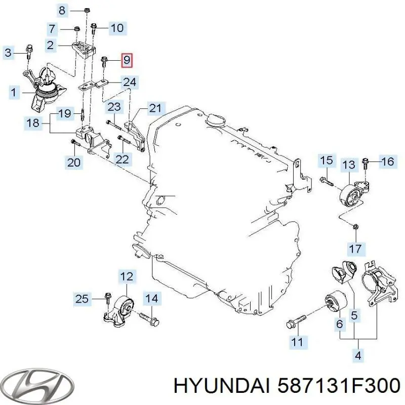 Купить 587131F300 Hyundai/Kia 