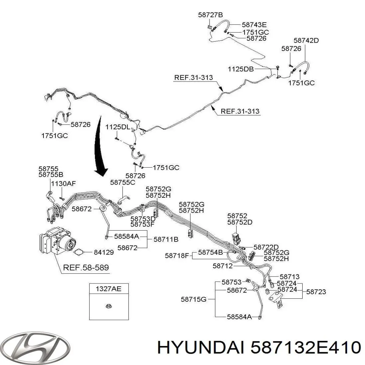  587132E410 Hyundai/Kia