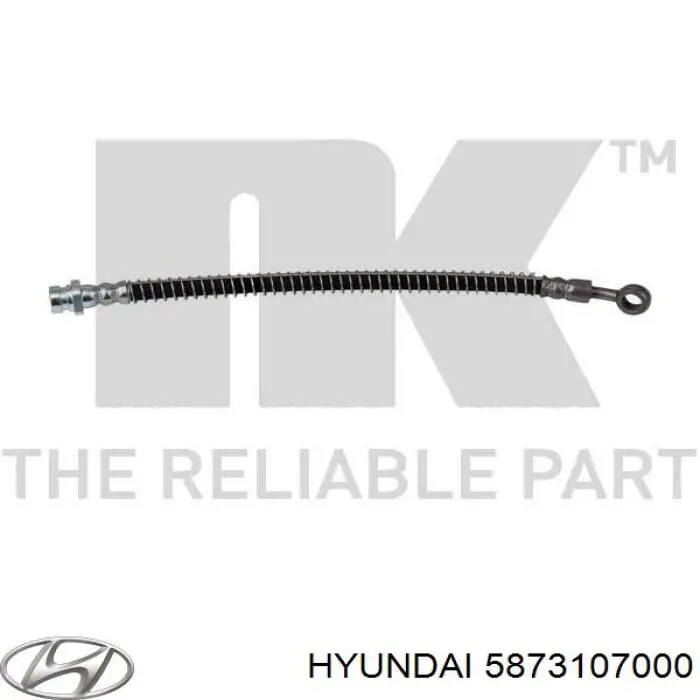 Шланг тормозной передний Hyundai/Kia 5873107000 цена, от 12.33 USD