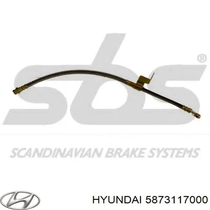 SL5673 ABS Шланг тормозной левый передний