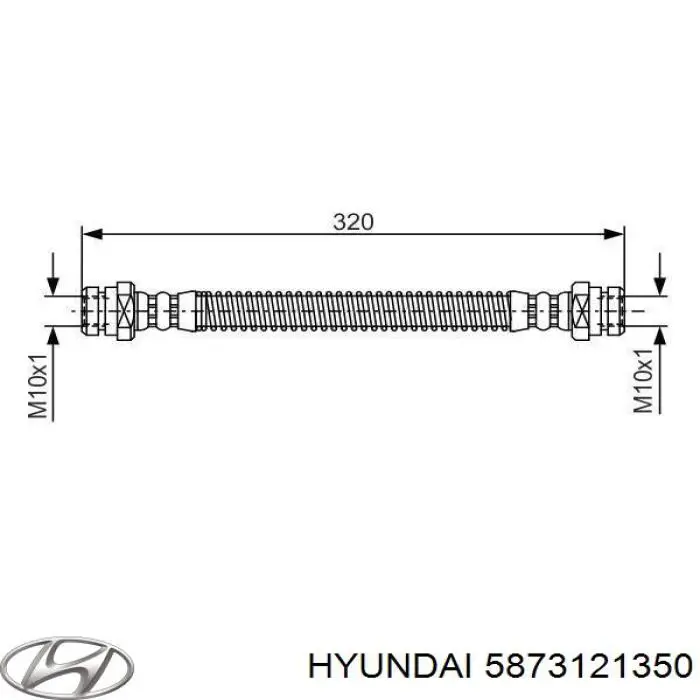 Шланг тормозной передний Hyundai Sonata III седан (1993 - 1998) цена, от 4.80 USD