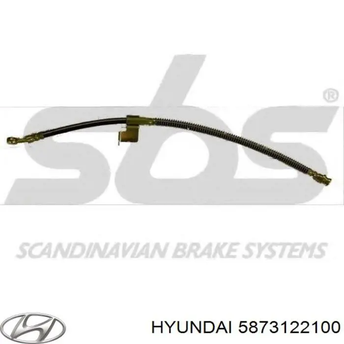 Шланг тормозной передний левый 5873122100 Hyundai/Kia