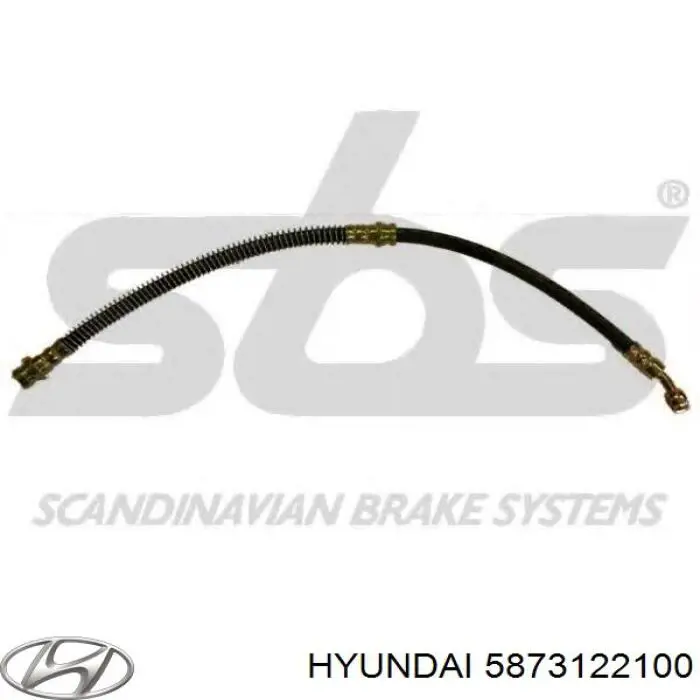 Купить 5873122100 Hyundai/Kia Шланг тормозной передний левый