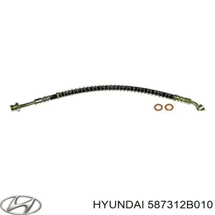 Передний левый тормозной шланг Hyundai/Kia 587312B010