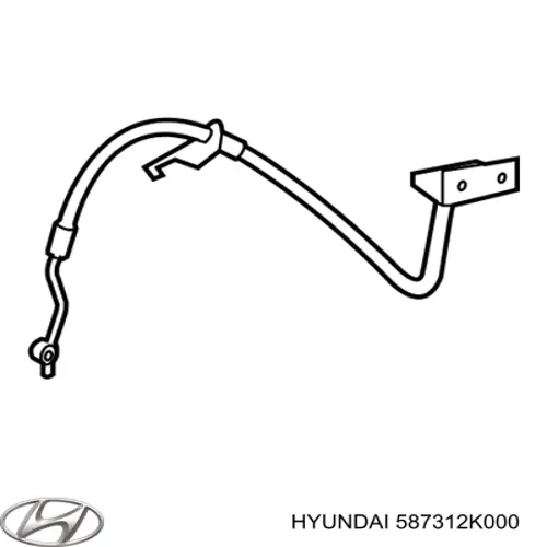 Шланг тормозной передний, левый Hyundai/Kia 587312K000 цена, от 25.80 USD