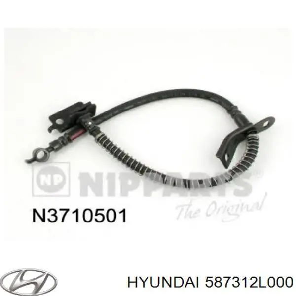 Купить 587312L000 Hyundai/Kia Шланг тормозной передний левый