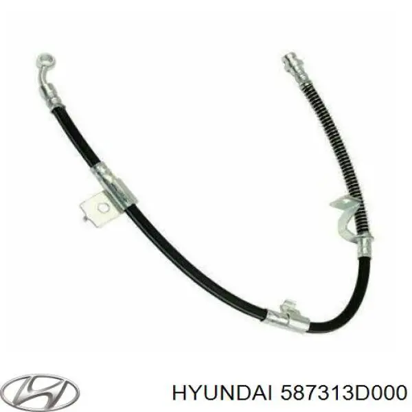587313D000 Hyundai/Kia шланг тормозной передний левый