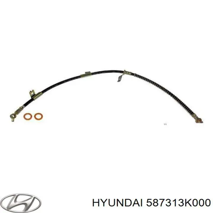 587313K000 Hyundai/Kia шланг тормозной передний левый