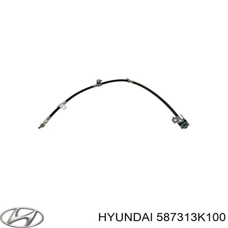 587313K100 Hyundai/Kia шланг тормозной передний левый