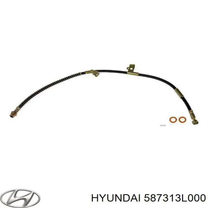 587313L000 Hyundai/Kia шланг тормозной передний левый