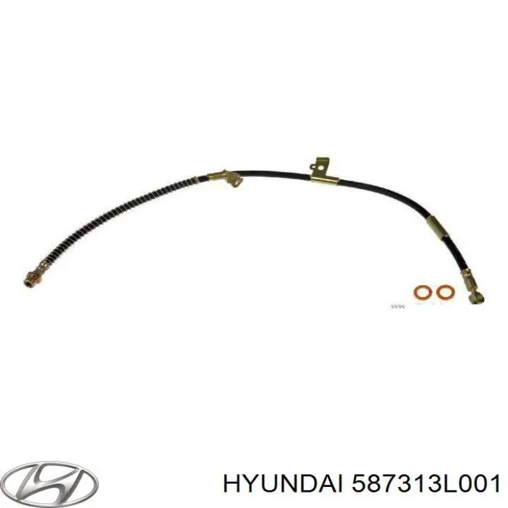 Шланг тормозной передний левый Hyundai/Kia 587313L001