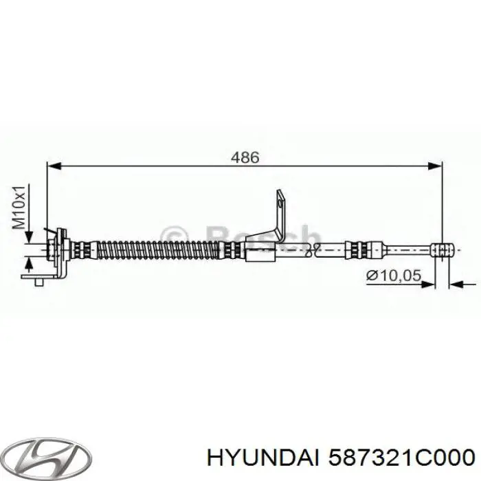 Тормозной шланг Hyundai/Kia 587321C000 цена, от 11.82 USD