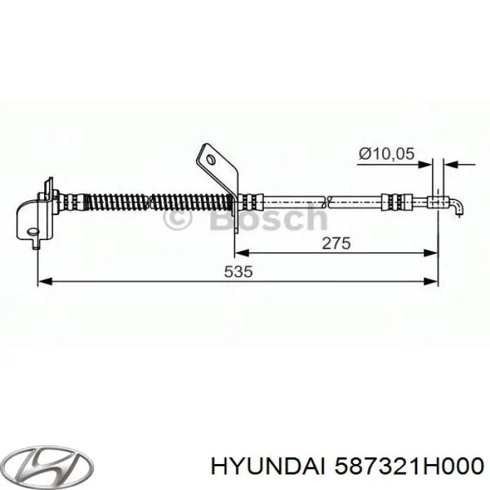 Тормозной шланг Hyundai/Kia 587321H000 цена, от 13.28 USD