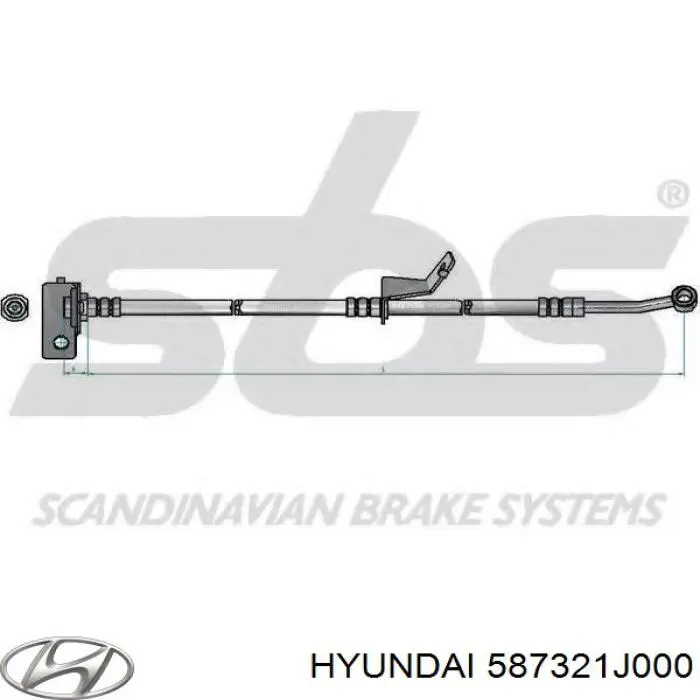 Тормозной шланг Hyundai/Kia 587321J000 цена, от 13.59 USD