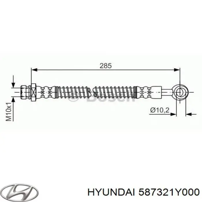 Купить 587321Y000 Hyundai/Kia Шланг тормозной передний, правый