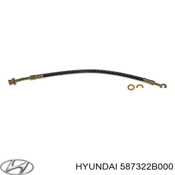 Передний правый тормозной шланг Hyundai/Kia 587322B000DS