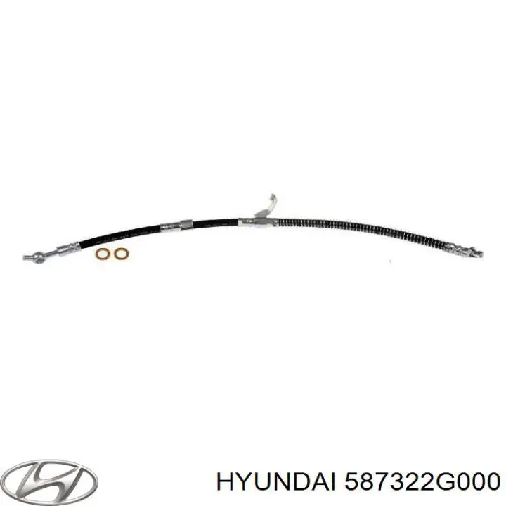 587322G000 Hyundai/Kia шланг тормозной передний правый