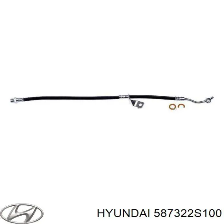 Купить 587322S100 Hyundai/Kia Шланг тормозной передний, правый