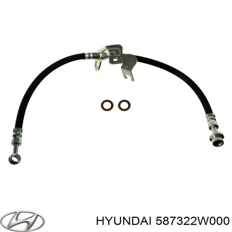 Купить 587322W000 Hyundai/Kia Шланг тормозной передний, правый