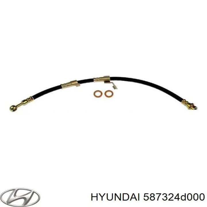 Шланг тормозной передний правый Hyundai/Kia 587324D000