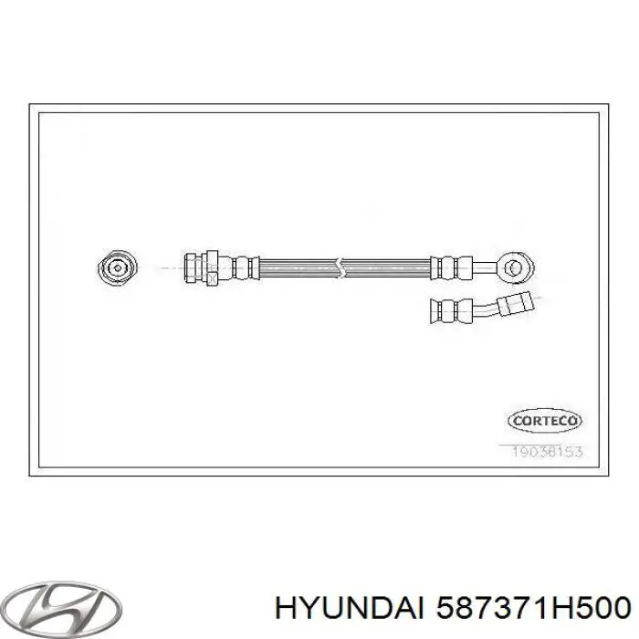 Купить 587371H500 Hyundai/Kia Шланг тормозной задний правый
