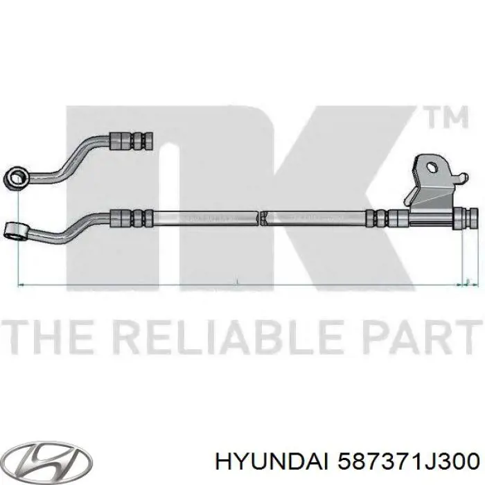 Купить 587371J300 Hyundai/Kia Шланг тормозной задний левый