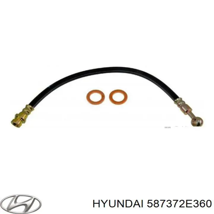 587372E360 Hyundai/Kia шланг тормозной задний правый