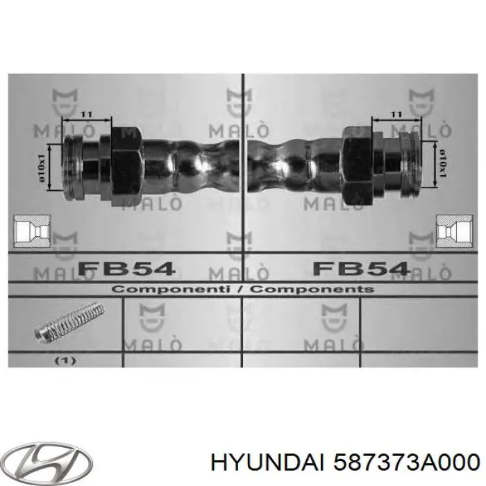 Купить 587373A000 Hyundai/Kia Тормозной шланг