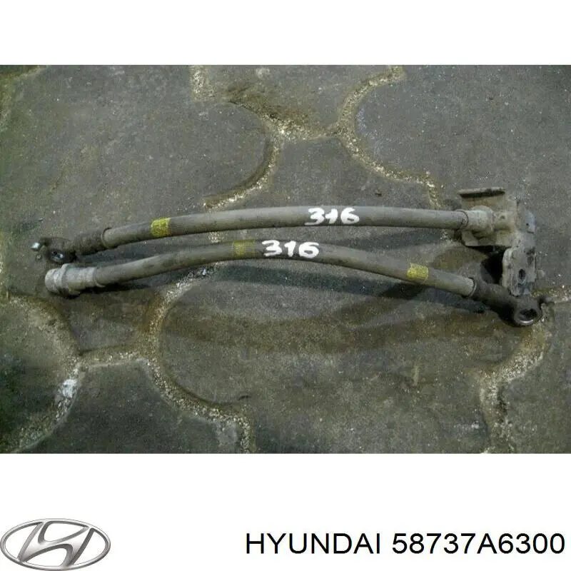 58737A6300 Hyundai/Kia шланг тормозной задний левый