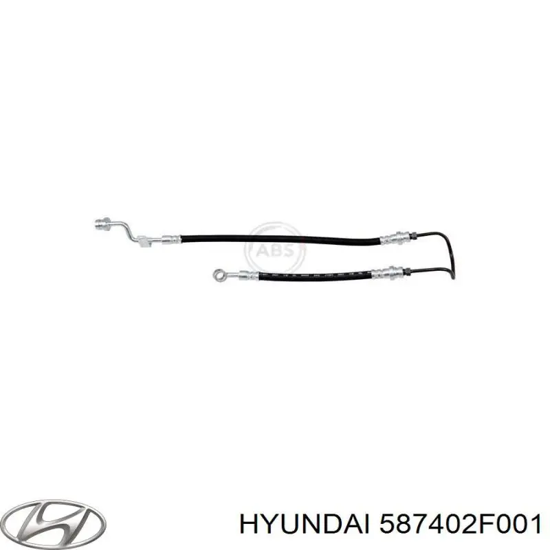 Купить 587402F001 Hyundai/Kia Шланг тормозной передний, правый
