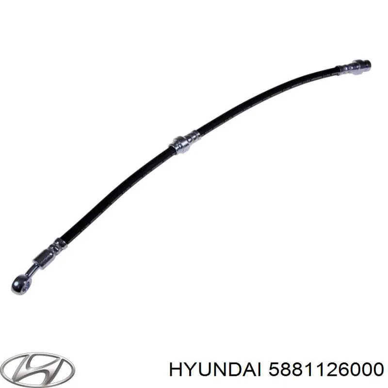 5881126000 Hyundai/Kia шланг тормозной передний левый