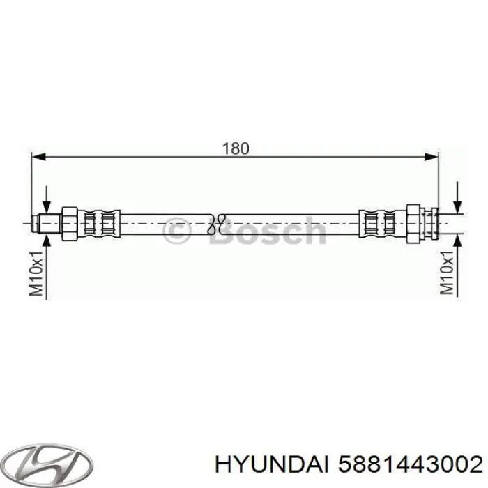 T30069 Brembo Гибкая тормозная трубка передняя