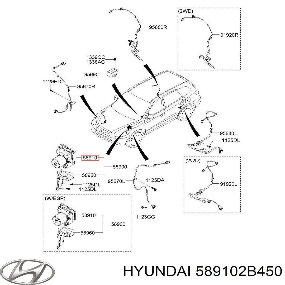  589102B450 Hyundai/Kia