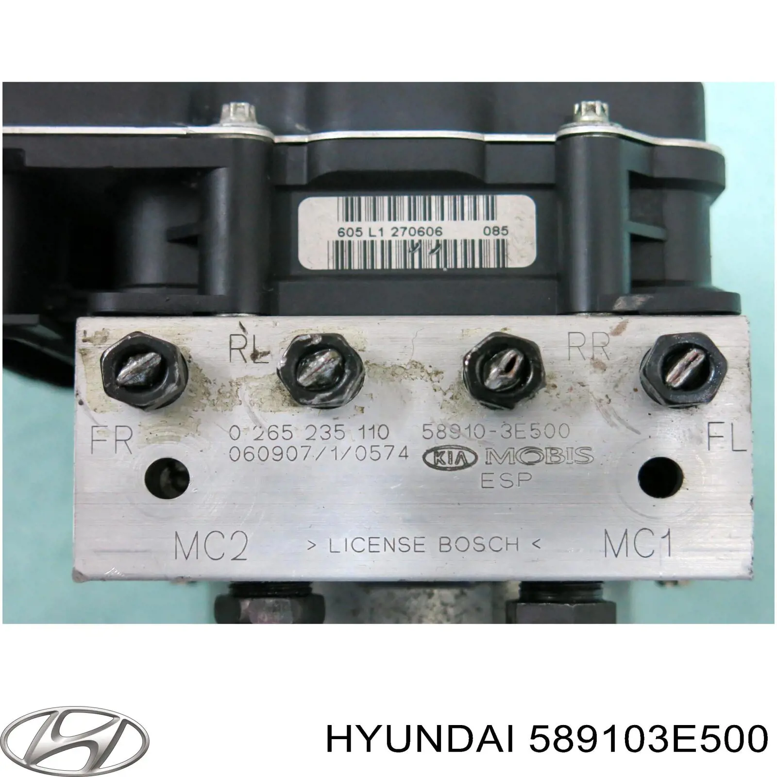 589103E500 Hyundai/Kia блок управления абс (abs гидравлический)