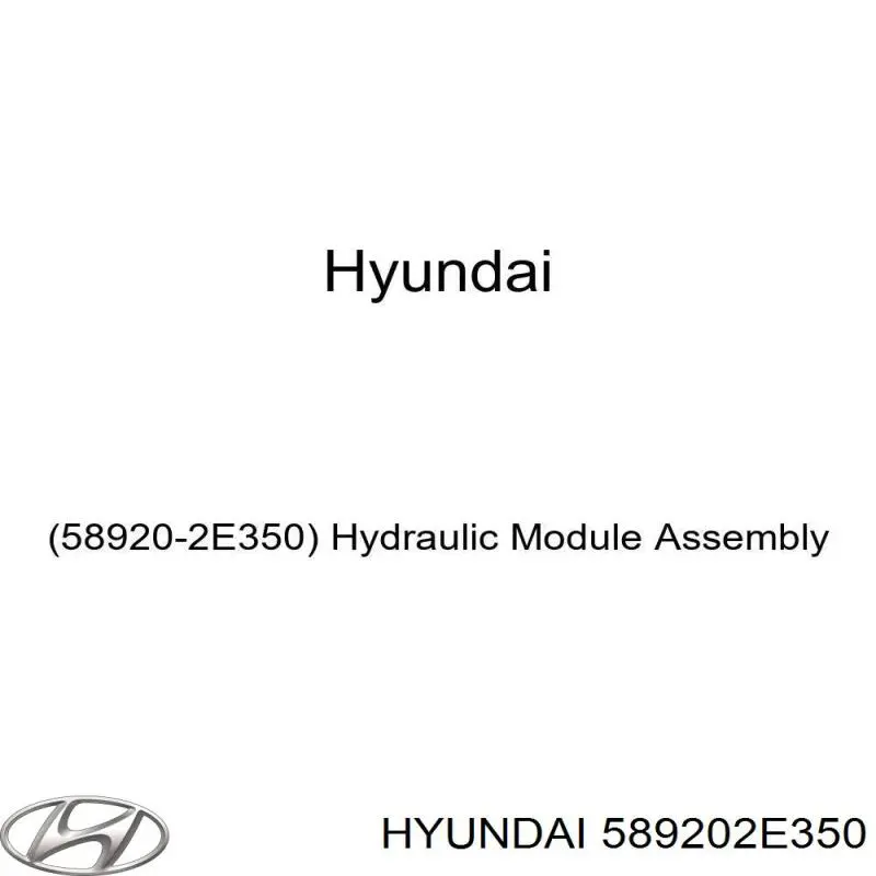 589202E350 Hyundai/Kia Блок ABS гидравлический