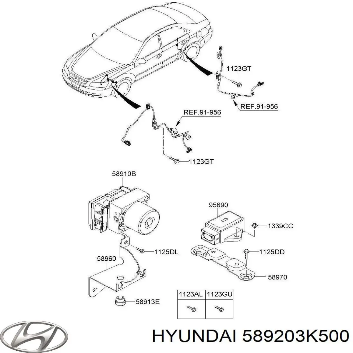 Блок управления АБС (ABS) гидравлический на Hyundai Sonata NF