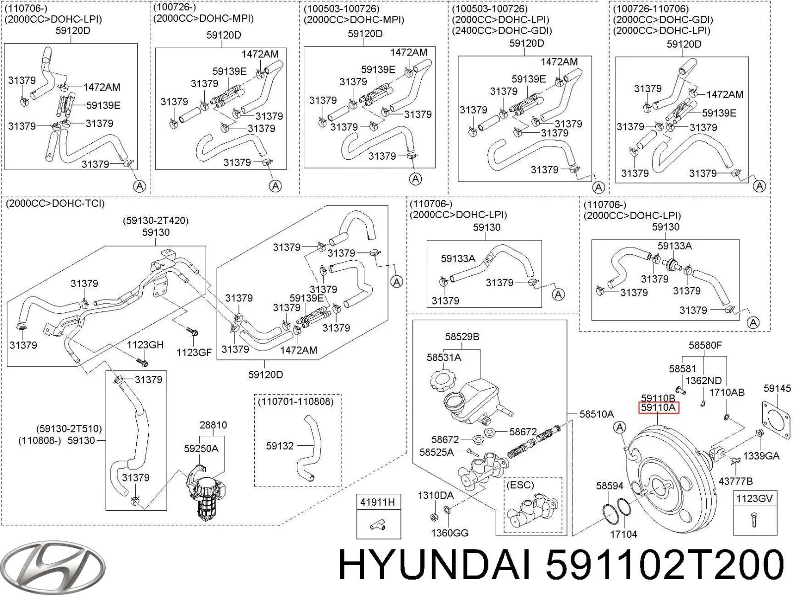 Вакуумник Hyundai/Kia 591102T200 цена, от 19.05 USD