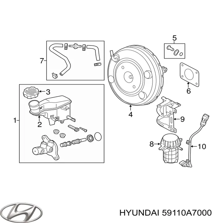 Вакуумник Hyundai/Kia 59110A7000 цена, от 21.54 USD