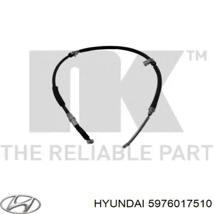 Купить 5976017510 Hyundai/Kia Трос стояночного тормоза задний левый