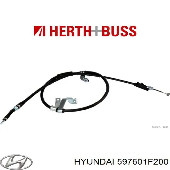 Трос ручного тормоза задний Hyundai/Kia 597601F200 цена, от 18.43 USD