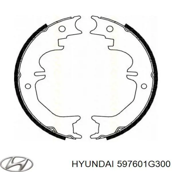 Купить 597601G300 Hyundai/Kia Трос стояночного тормоза задний левый