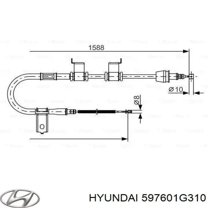Трос ручного тормоза задний Adriauto 100287 цена, от 33.23 USD