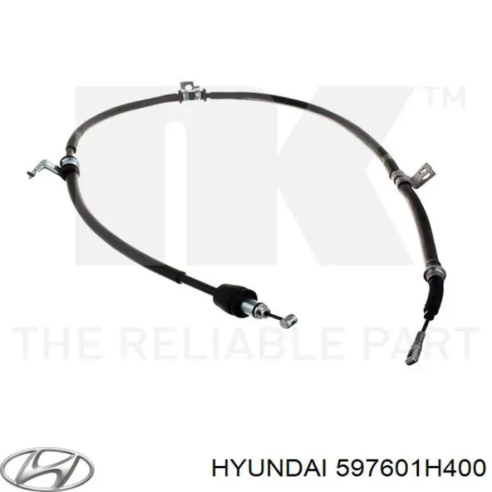 597601H400 Hyundai/Kia трос ручного тормоза задний левый