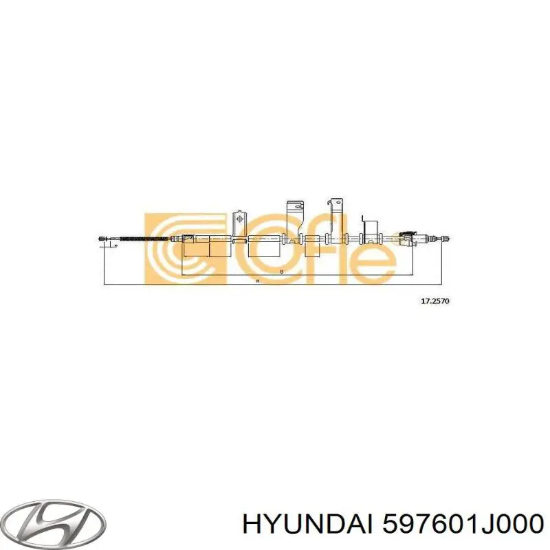 Трос ручника 70H0573JPN JPN